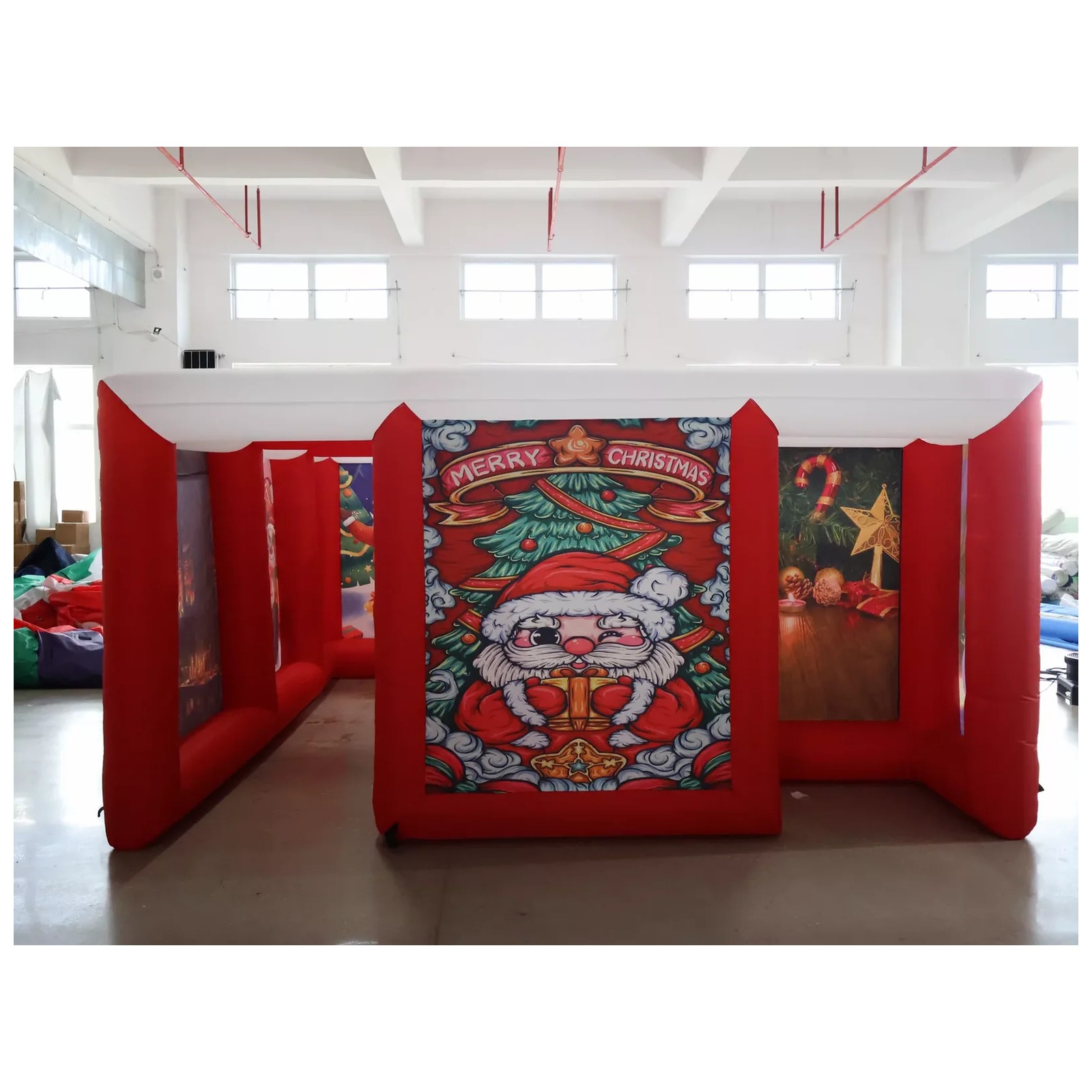 Labirin Tiup Berlapis Merah un - Outdoor Adventure Rentals ulasan dan harga